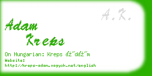 adam kreps business card